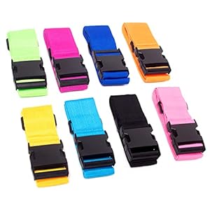 8 Pack Luggage Straps Set – Quick Release Buckle Utility Straps for Travel Bags & Briefcases – Mixed Colours