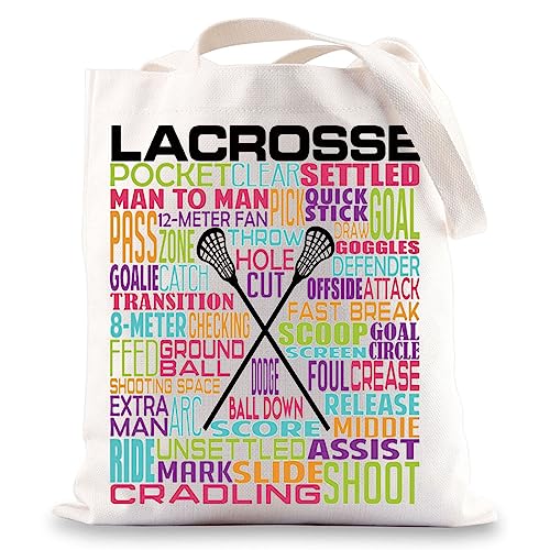 Bolso tote jugador Lacrosse LAX regalos Lacrosse miniatura 1