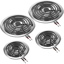 3160484146"3160484138" Silver Electric Stove Burner Drip Pans and Electric Stove Burner Replacement MP21YA8"8 MP15YA6" Compatible for Frigi-daire Ken-more Range Oven Stove-by MIFLUS