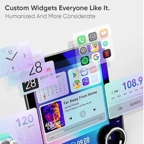 Image of MEGAAUDIO V97 9.7 inch Tesla Diamond 2K Player Car Android 13 MTK Processor Stereo IPS Touch Screen 4+64 4G WiFi Wireless Carplay Android Auto GPS Navigation Bluetooth DSP Band with Dual Rotary Knob