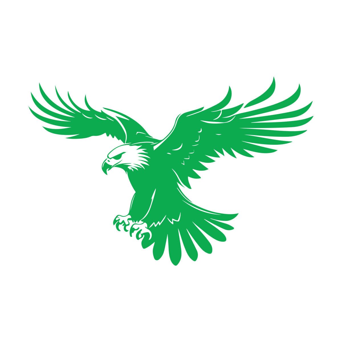 Lzhouting Stickers-29597 Mural And Wall Vinyl Decal Majestic Black Eagle 32X48.2cm Glass Stickers Green