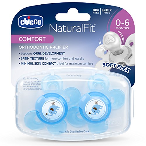 Chicco NaturalFit Comfort Pacifier, Blue, 0-6 Months
