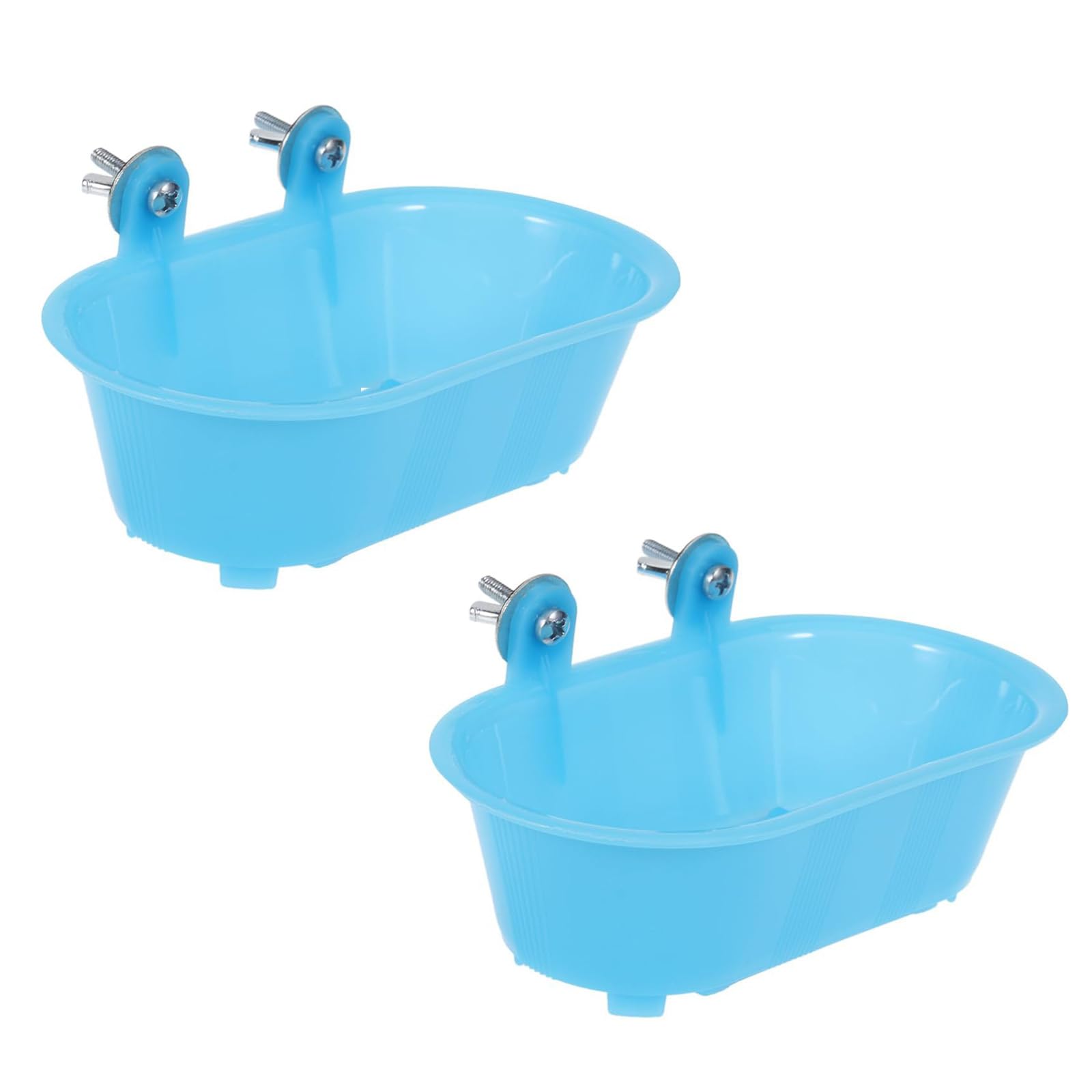 BBTISG 2 Pcs Bird Bath for Cage, Bird Bath with Mirror Bird Houses Hanging Bathtub Bird Cage Supplies with Hooks for Parrot, Budgie, Parakeet Cockatiel