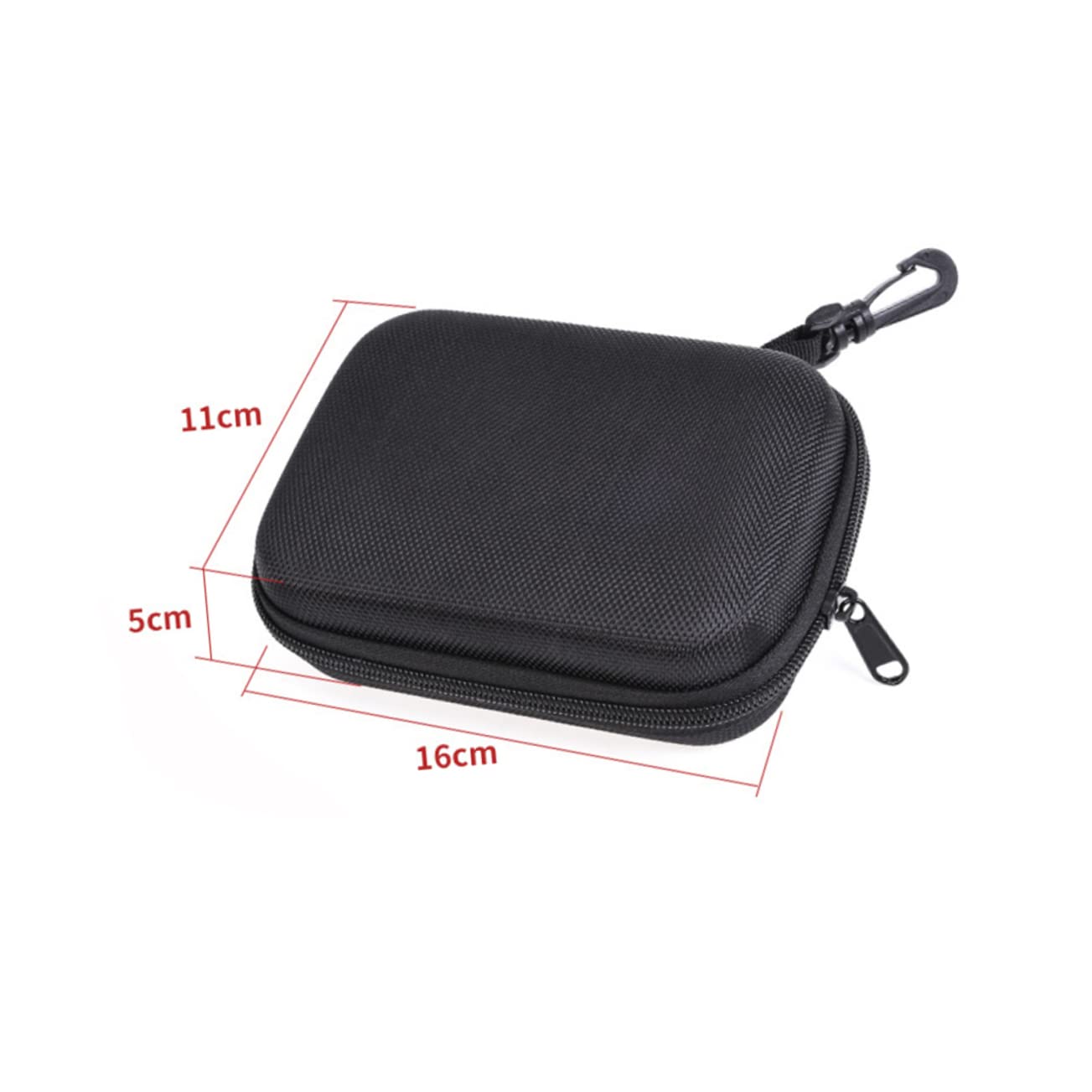 Happyyami Hook Pouch Portable Sequined Fishhook Storage Bag for Fishing Black Durable Soft Material Easy to Carry with Buckle for Tackle Organization