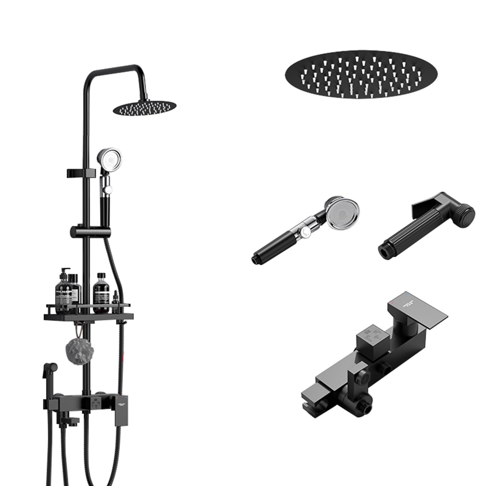Robinet de douche à montage mural anti-calcaire pour résoudre les problèmes de pression basse