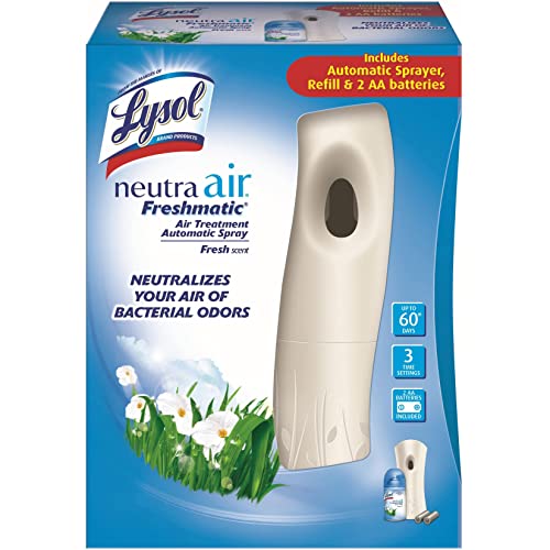 Lysol 19200798303 Neutra Air Freshmatic Starter Kit, Automatic Air Freshener, Fresh Scent, Case of 4