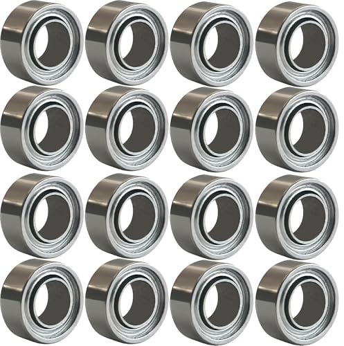 Image of 20 PCS MR63ZZ Deep Groove Double Shielded Ball Bearings - 3x6x2.5mm Micro Bearings for 3D Printers, Electric Motors, Home Appliances, Garden Machiner (MR63-ZZ)