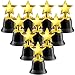 Star Trophy Awards - Pack of 12 Bulk - 4.5 Inch, Gold Award Trophies for Kids Party Favors, Props, Rewards, Winning Prizes, Competitions for Kids and Adults by Bedwina