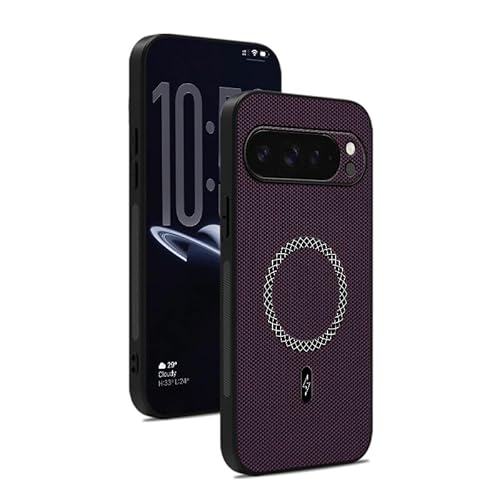 �Ή��@�� for Google Pixel 10 Pro XL/Pixel 9 Pro XL �ϏՌ��E�ϗ����E�}�O�l�b�g���ԍڗp�v���e�N�g�P�[�X Purple