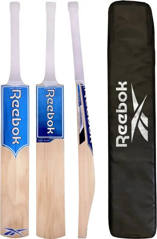 Super Drive (, Leather Bat) SH Kashmir Willow Cricket Bat for 15+ Yrs (1100 g) Bat Grip and Sticker May Vary Based on Availability