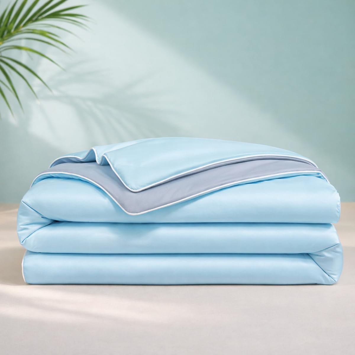 Couette d'été rafraîchissante en dortoir ou chambre d'amis avec son tissu doux Mica Spandex