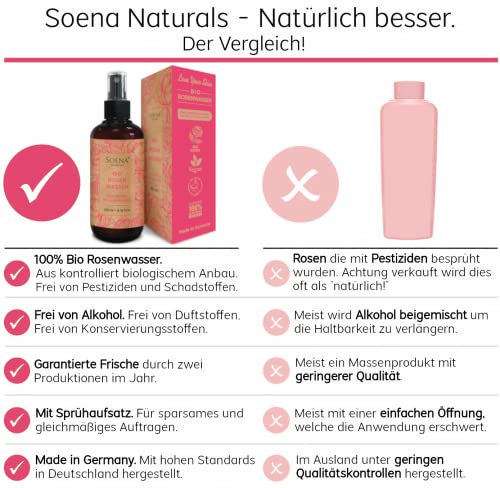 EINFÜHRUNGSANGEBOT - 100% BIO ROSENWASSER | Natürliches Gesichtswasser - Gesichtsreinigung ohne Alkohol | Natürliches… - Image 3