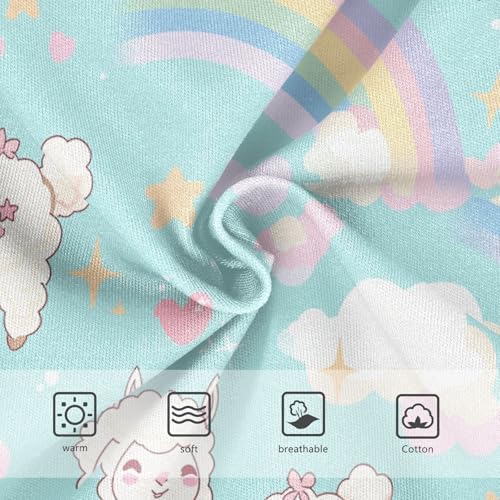 Wusikd Alpaca Girls' Underwear Cotton Rainbow Girls Briefs Soft Toddler Underwear 2T3