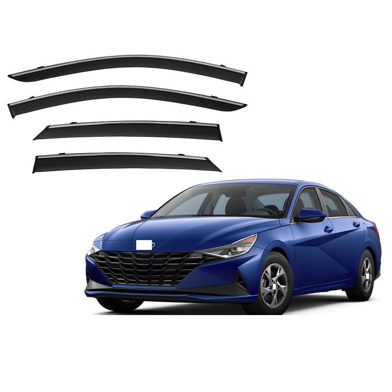 Déflecteurs de vent pour Hyundai Elantra CN7 2020+ : 4 pare-pluie voiture