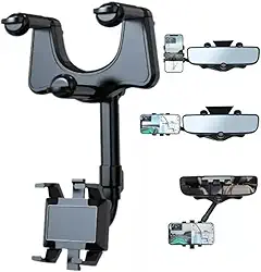 Suporte Universal Veicular Carro Encaixe Retrovisor 360º de rotação Anti Queda Para Celulares