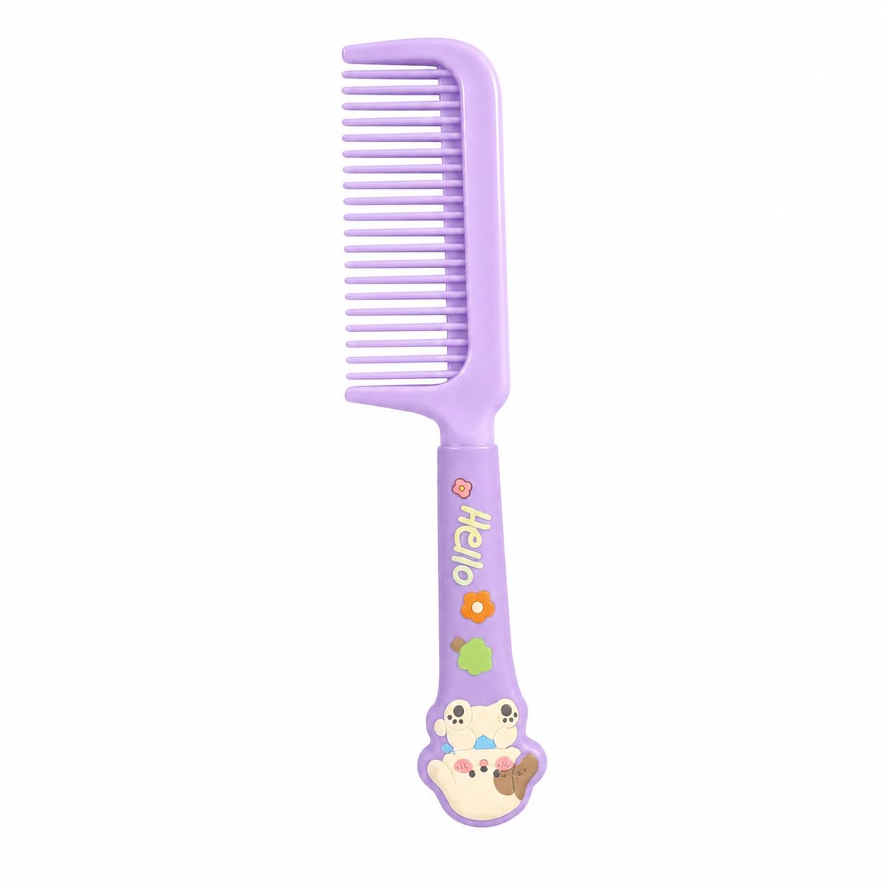 Children Hair Comb for Girls & Boys (purple) | Cute Cartoon Handle, Gentle Plastic Hair Comb for Children, Lightweight Travel Hair Comb-image-16
