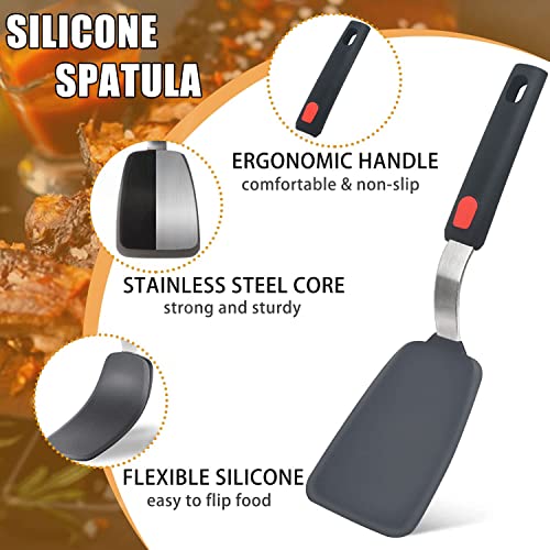 Image of Silicone Spatula - Nonstick, Heat Resistant Cooking & Baking Flipper for Pancakes, Omelettes, Pizza, Steak, Dosa - Ideal for Griddle Pans, Cookware and Fish Turner (Classic Spatula)