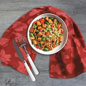 Urban Villa Harvest Kitchen Towel Brown Leaaves Print Premium Quality100% Cotton Thanks Giving Dish Towels Mitered Corners,(Size: 20X30 Inch) Highly Absorbent Bar Towels & Tea Towels - (Set of 6) Urban Villa Harvest Kitchen Towel Brown Leaaves Print Premium Quality100 Cotton Thanks Giving Dish Towels Mitered CornersSize 20X30 Inch Highly Absorbent Bar Towels Tea Towels Set of 6