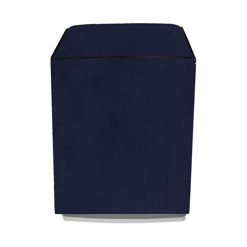 Image of Polyester Top Load Washing Machine Cover Suitable For Samsung, Lg, Godrej, Whirlpool 6.5Kg, 7Kg, 7.5Kg, 8Kg, 9Kg, 10Kg, 11Kg, Waterproof Cover, Solid Navy Blue.