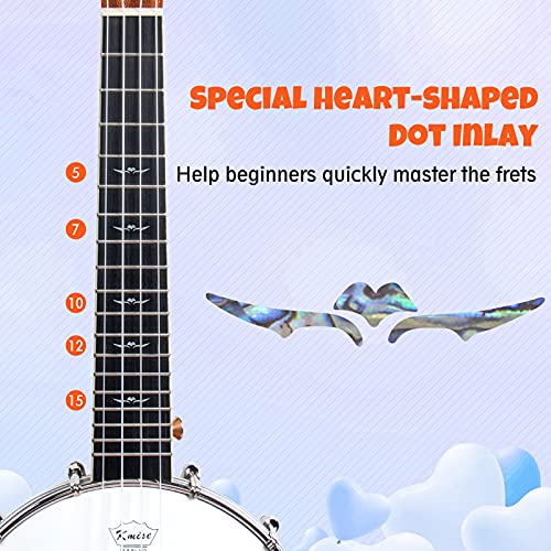 Image of Kmise Banjo Ukulele 4 String Banjo lele Ukelele Uke Concert 23 Inch Size Maple Wood (Fly Bird)