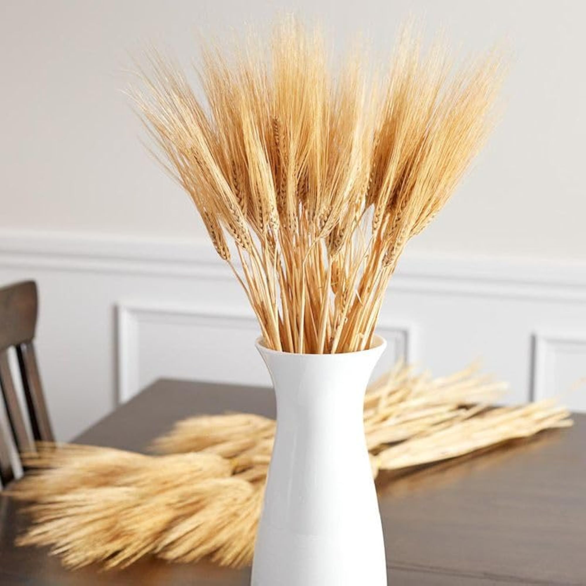 Natural Dried Wheat Stalks Bundle, Rustic Home Decor