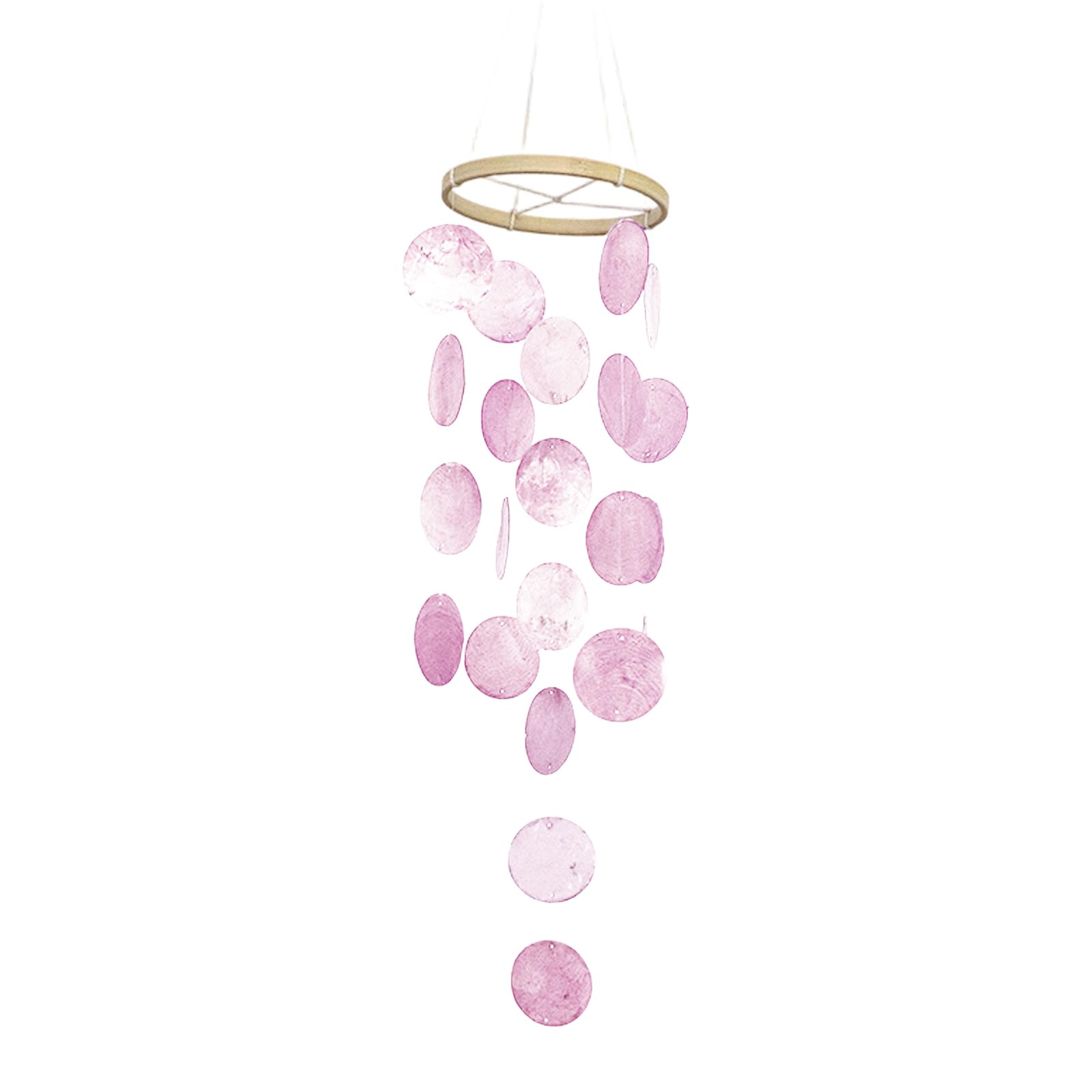 Foloda D Capiz Shell Win Chimes For Outdoor, Coastal Beach Theme Garden Ecor Handcrafte Capiz Shell Windchime