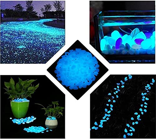 400 Pierres Lumineuses Décoratives - Galets Fluo Résine, Brillent Dans Le Noir - Pour Jardin, Aquarium, Pots, Chemins - Multicolores - 9