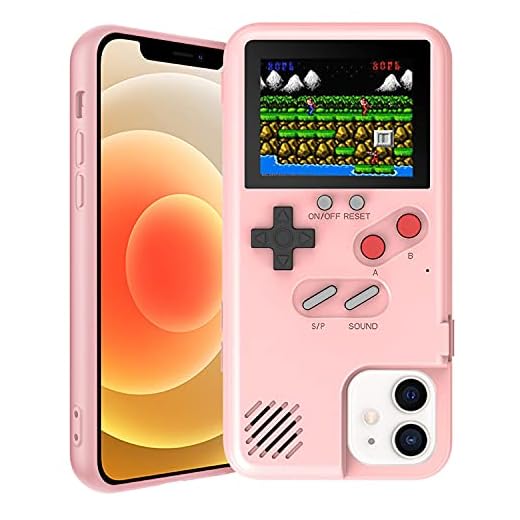 Gameboy Case for iPhone, Autbye Retro 3D Phone Case Game Console with 36 Classic Game, Color Display Shockproof Video Game Phone Case for iPhone (for iPhone 6/6s/7/8, Pink)