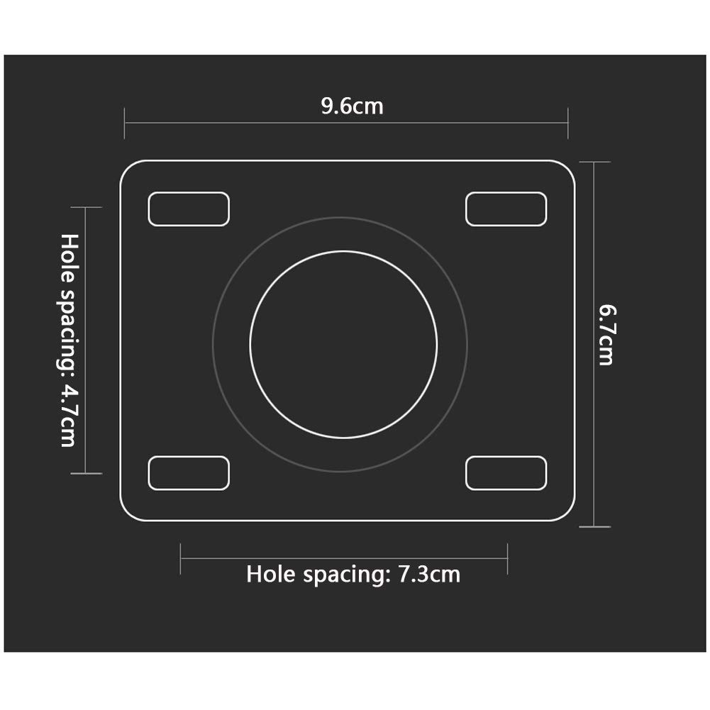 Ruote girevoli, 4 Ruote per carichi Pesanti silenziose Pu 3 '' / 4 Pollici 360 kg industriali universali girevoli a Piastra Fissa con Freno Ruote del Carrello Niture Doppio Cuscinetto / 3 po