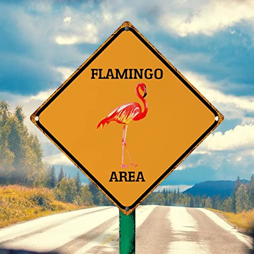 Plaque métallique flamant rose | Décoration durable 38 cm