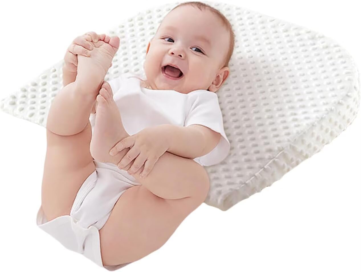 Nursing Reflux Prop for Infant,Baby Colic & Gas Relief,Memory Foam Nursery Support with Machine Washable Cover,Baby Tummy Time Prop for Neck and Shoulder Strength Growth, Baby Product Gift
