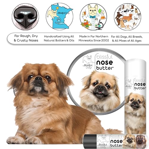 Image of The Blissful Dog Tibetan Spaniel Nose Butter for Dry, Cracked Skin, Lick-Safe Dog Nose Balm with Moisturizing Shea Butter, Almond, Olive, and Essential Oils, Pet Supplies, Uncented, 8 oz.