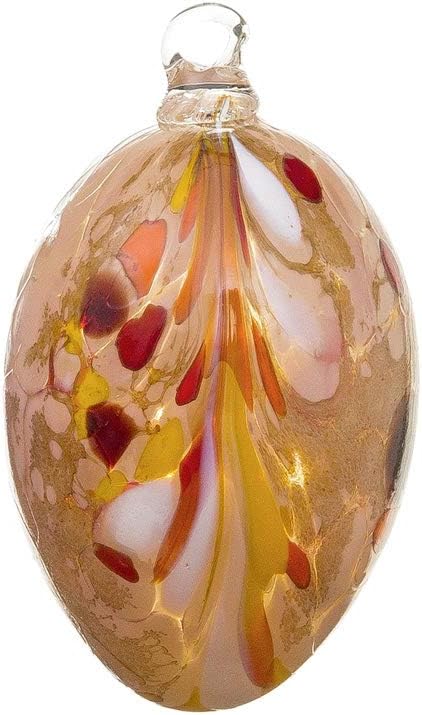 MAROLIN Handmade Easter egg (glass), Apricot, 10cm