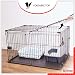 Iris Ohyama Welpenauslauf mit abschließbarer Tür und Dach, Katzengehege, H66cm, Braun, Hundebox, Für Outdoor, Indoor, Welpenlaufstall, Hundezaun, Welpenzaun, Laufstall Hund, STS-1200TY
