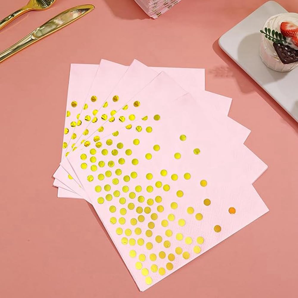 Deger 400 conteggio tovaglioli usa e getta rosa e tema compleanno decorazione per feste tovaglioli per cena di compleanno commemorativo matrimonio accessori per feste