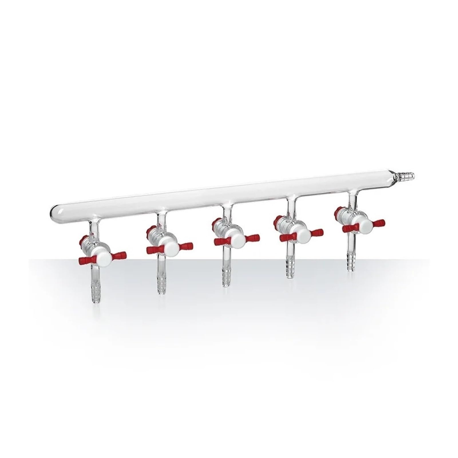 Vakuum-Gasverteiler mit einreihigem Rohr, Vakuumverteiler, PTFE-Absperrhähne, Borosilikatglas, M19(M190044)