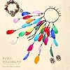 Fashband Indien Plume Bandeau Boho Arc-En-Ciel Pompon Hippie Coiffe Tribale Coiffe Perles Festival Fête Chapeaux Accessoires Cheveux pour Femmes et Filles(A) #1