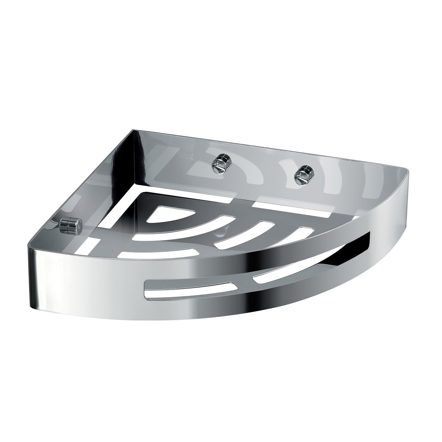 Gedy NERVA Cesta Ducha, Estante Ducha, esquinero, Acero INOX AISI 304, Cromo, 21 x 21 x 4,5