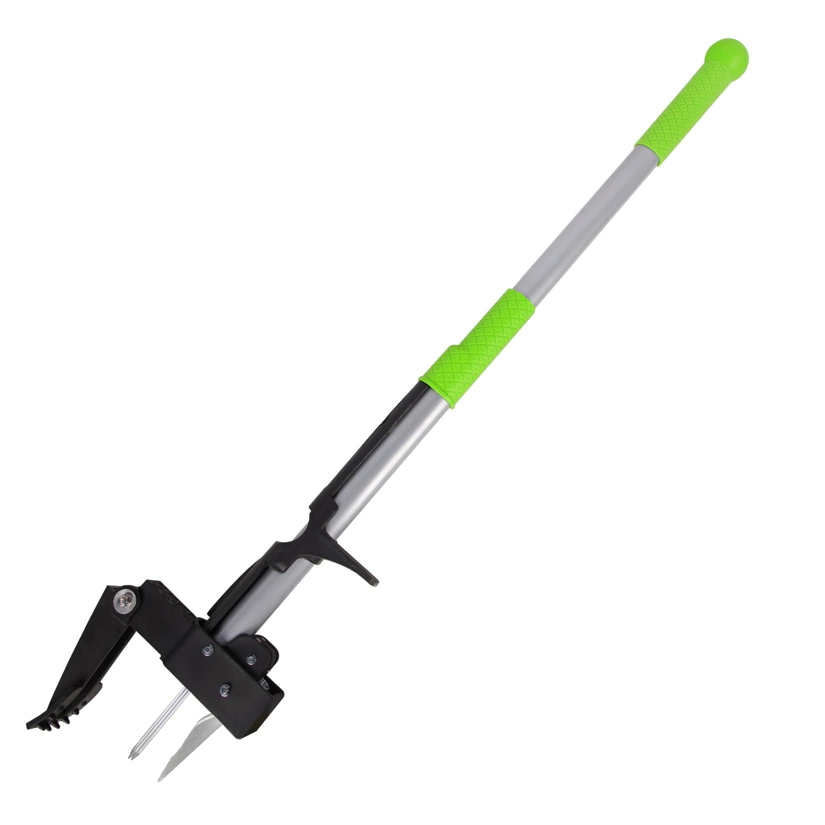 ORIENTOOLS Weeder Tool Weed Puller with Stainless 4 Claws and Foot Pedal, Dandelions Root Remover, Stand Up Lawn Garden Tool Aluminium handle(39.4 inch/103cm) — view 10