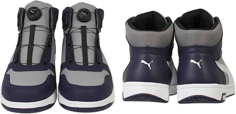 PUMA(プーマ) 安全靴 フロントコート ディスク ミッドカット グレー