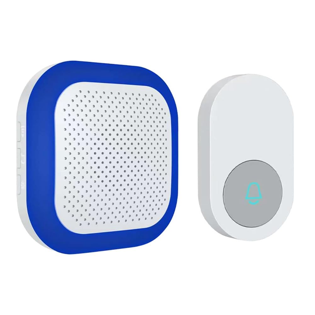 Xnuiasqe Wireless Doorbell Waterproof Doorbell 3-Speed Volume 38 Songs Melodies Doorbell For Home Bed Call Emergent Call