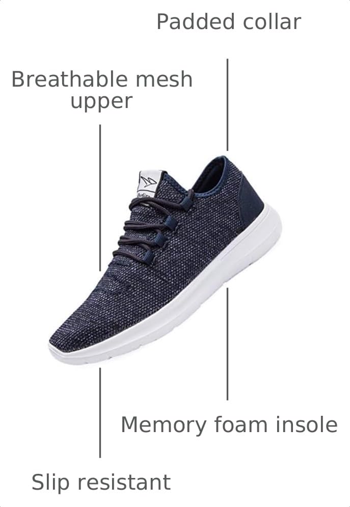 Image of KEEZMZ Men's Running Shoes Fashion Breathable Sneakers Mesh Soft Sole Casual Athletic Lightweight