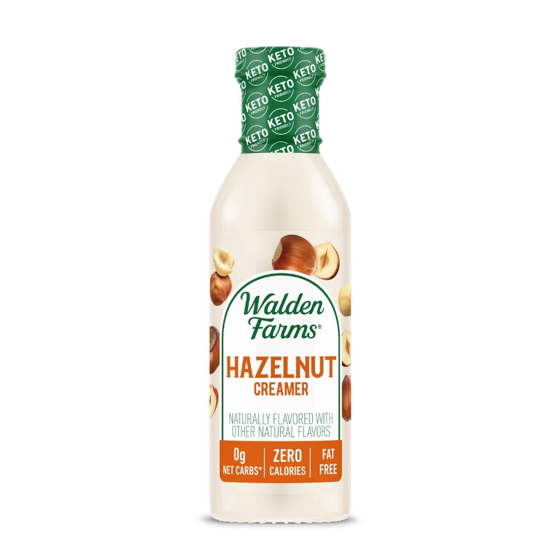 Walden Farms Hazelnut Coffee Creamer – Zero Calorie, Sugar Free, Keto & Fat Free Non-Dairy Creamer for Coffee & Lattes – 12 oz Bottle