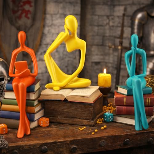 Set de 3 Figuras Decorativas Modernas de Pensador miniatura 1