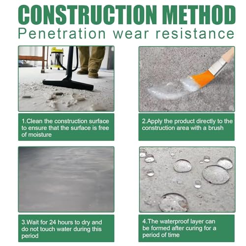 Image of ZHUQUA 1 Crack Seal Glue 300gm with Brush Transparent Waterproof Glue for Roof Leakage Crack Seal Agent Roof Water Leakage Solution Water Proof Glue Transparent Glue Waterproofing for Pipe Wall Tiles