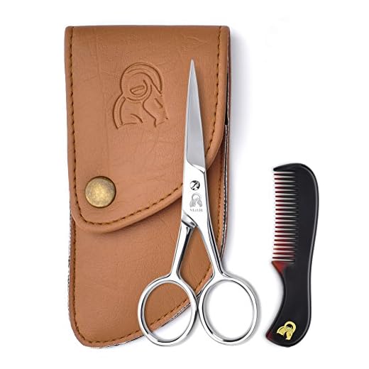Beard and Mustache Scissors With Comb For Precise Facial Hair Trimming - Sharpness and Stainless Steel Give These Scissors Durability That Will Last