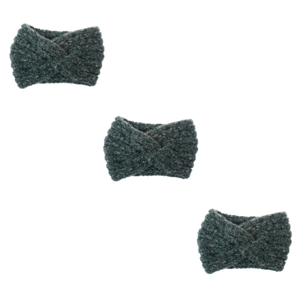 FRCOLOR 3piezas Diadema De Trenzada Para Mujer Accesorios De Moda Banda Cruzada De Pelo Para Invierno y Cálida