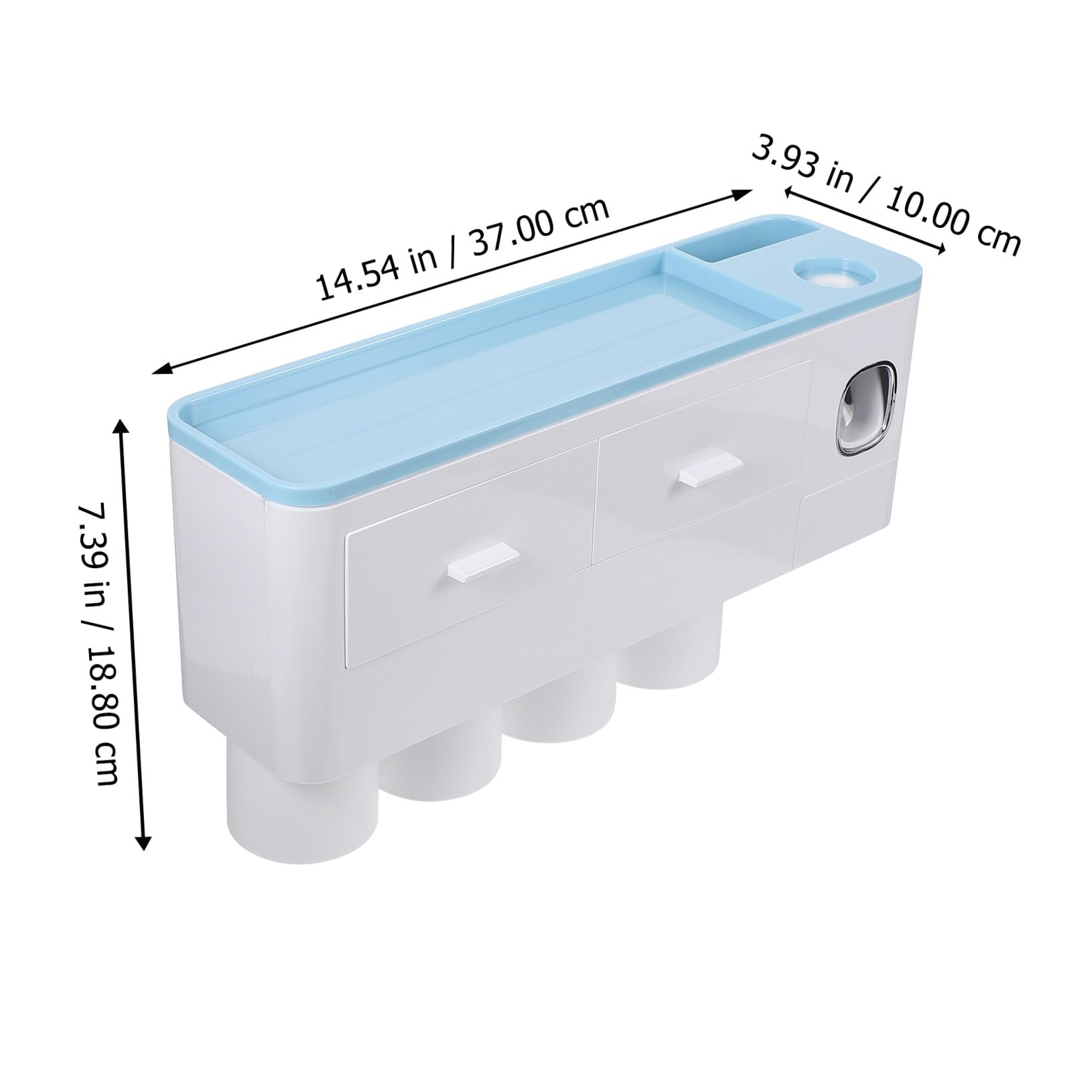 PRETYZOOM Soporte para Cepillo De Dientes Organizador De Baño Estante De Almacenamiento Fácil Adherencia