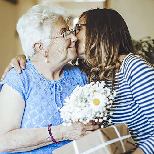 70th Birthday Gifts for Women, Amethyst Beads Birthday Bracelet for Woman Truning 70 Years Old Jewelry Gift for Her Women Mom Sister Best Friend Wife Grandmother Birthday Gifts3