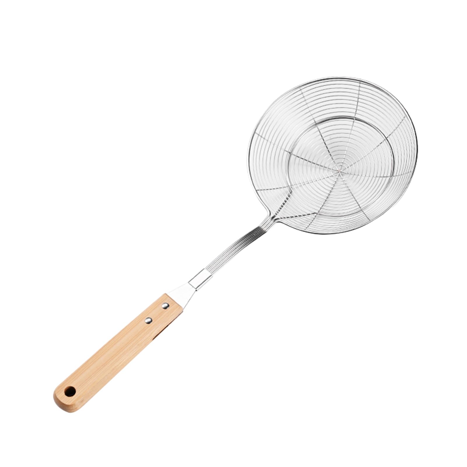 Xinsheinelry Stainless Steel Spiders Strainer Skimmer Spoon with Wood Handle for Frying and Cooking Kitchen Utensils Strainer Spoon